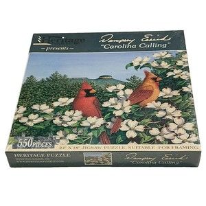 New Factory Sealed Heritage Puzzle "Carolina Calling" 550 pcs 24" x 18" USA Made
